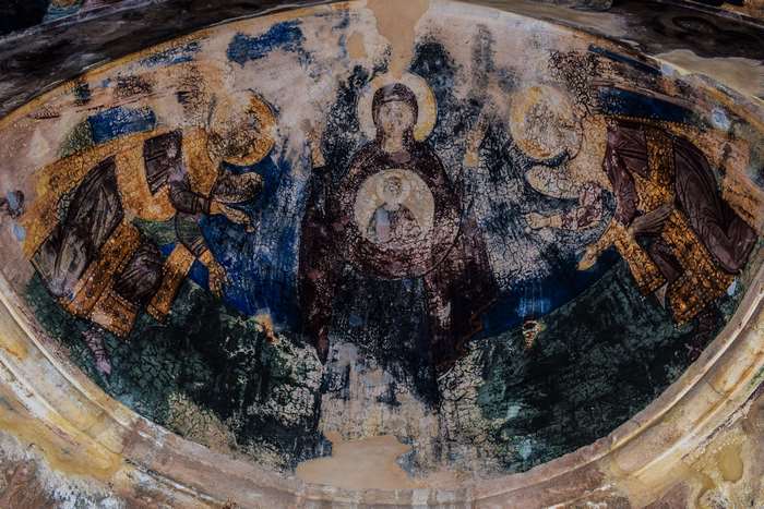Byzantine Iconography of the Virgin Mary in Ayios Mamas, Cyprus 4K