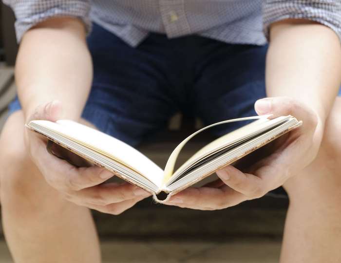 Man reading a book