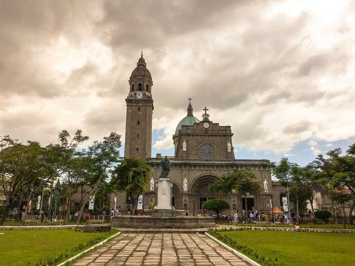 Manila Cathedral in the Republic of the Philippines 4K