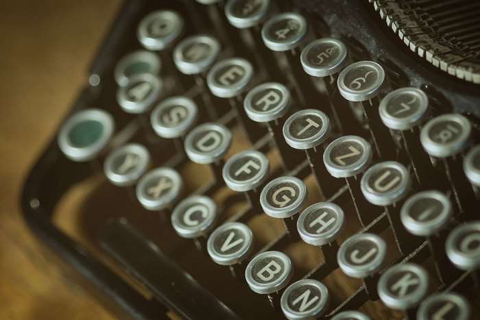 Vintage typewriter keys 4K