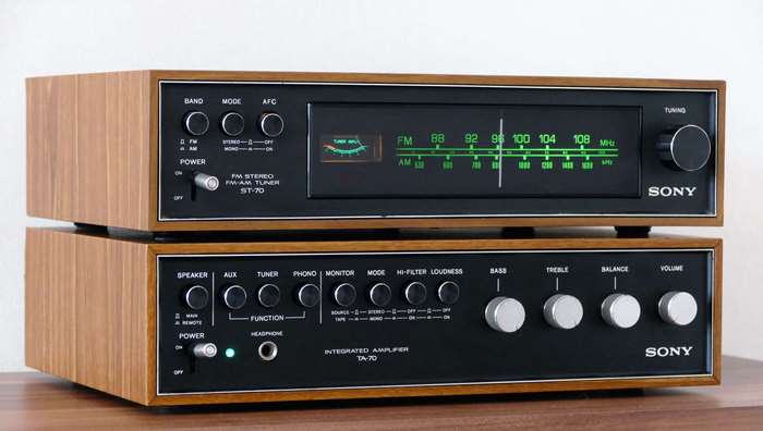 Sony TA-70 Integrated Amplifier and ST-70 FM-AM Tuner