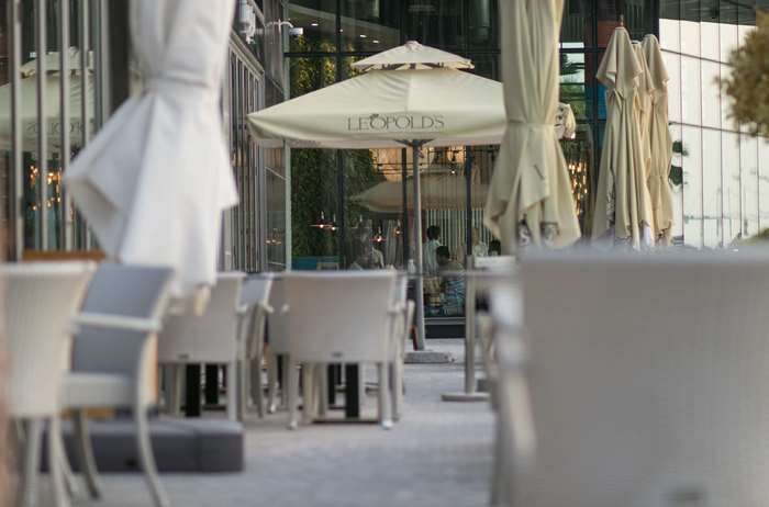 Leopolds cafe restaurant outdoor seating area 4K