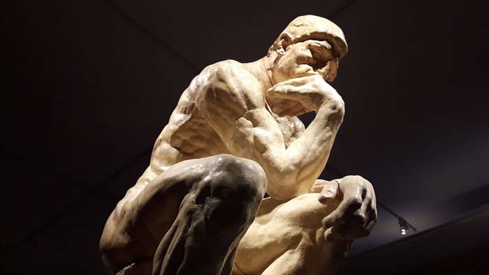 The Thinker sculpture by Rodin at Groninger Museum