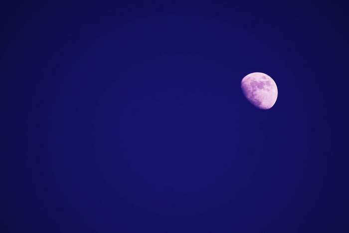 Moon in the night sky 4K