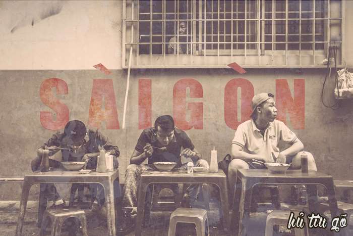 People eating in Saigon