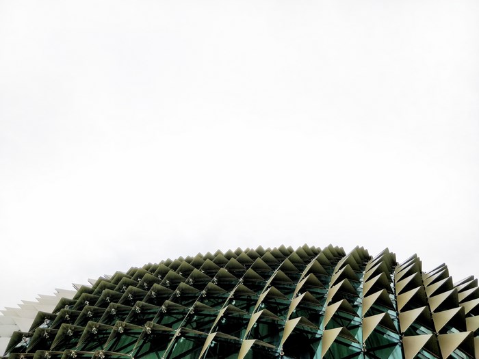 Abstract architectural pattern of a modern building