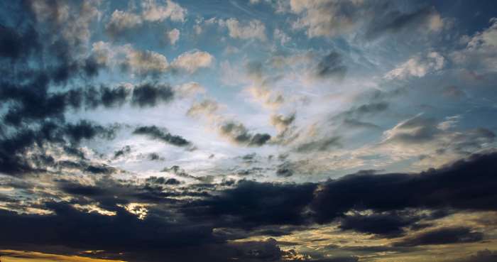 Dark and light clouds in the sky