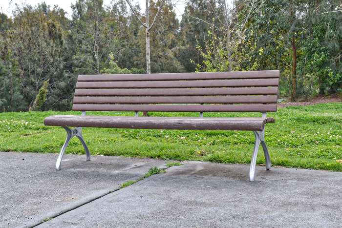 Wooden bench in a park