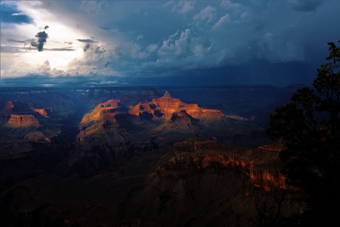 Grand Canyon National Park with Stormy Skies