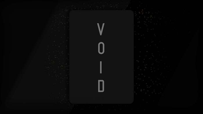 VOID text on black background