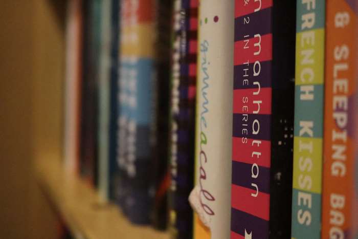 Books on a bookshelf