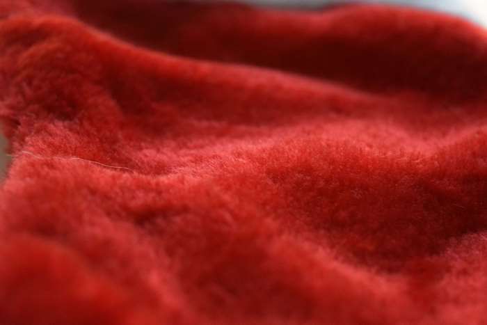 Red soft fleece fabric texture 4K