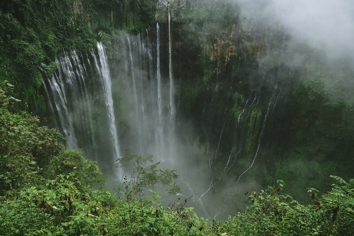 Tumpak Sewu Waterfall in Lumajang, Indonesia