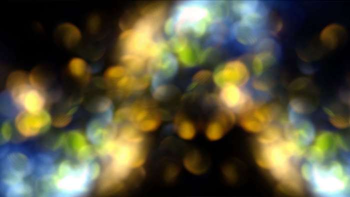 4K Abstract Bokeh Background with Yellow and Blue Lights