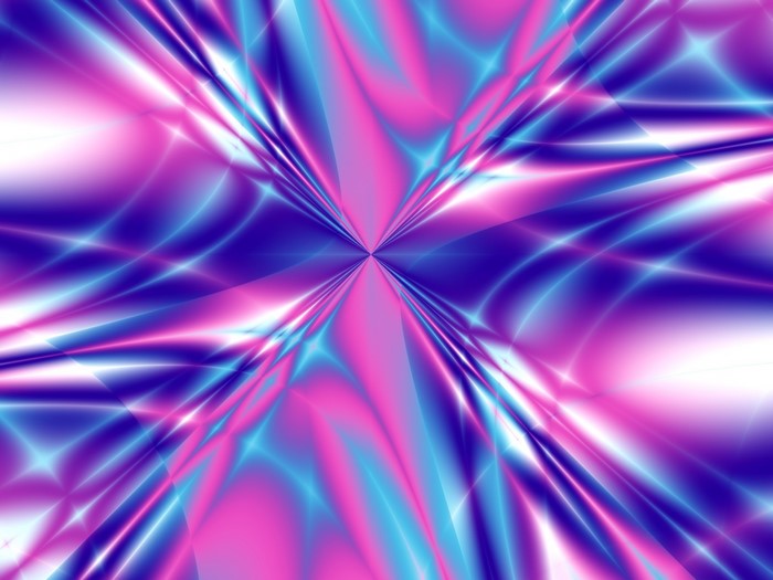Abstract pink and blue fractal lines
