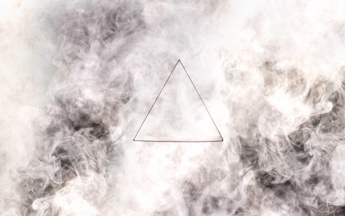 Triangle outline in smoke