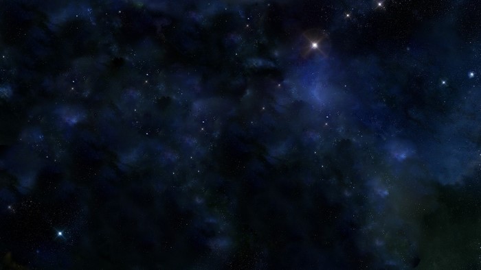 Dark Nebula with Stars and Bright Light