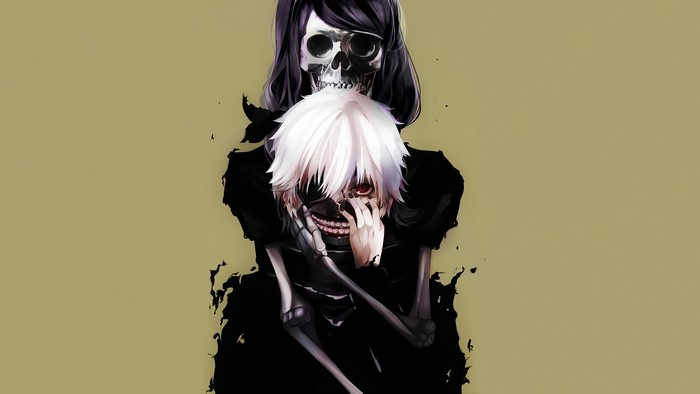 Kaneki Ken from Tokyo Ghoul with a skull mask