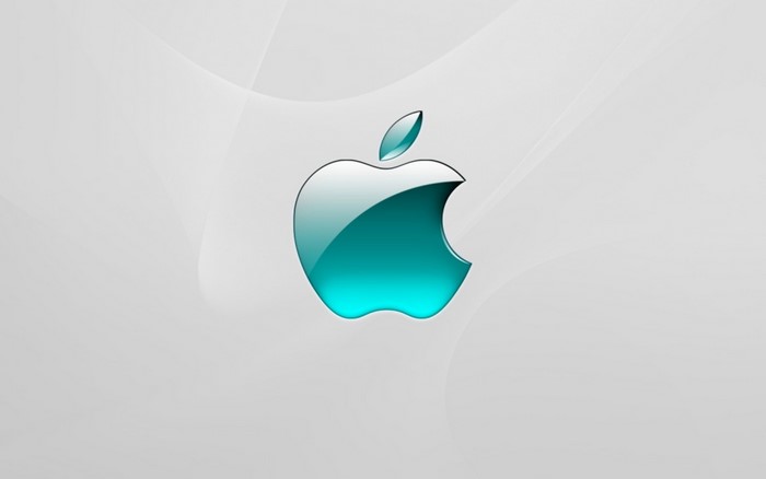 Apple logo on a light background
