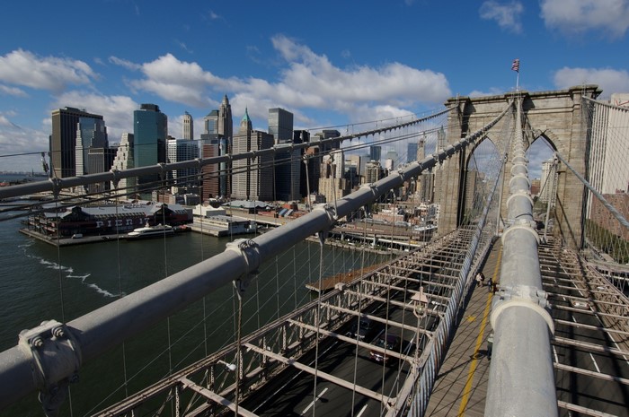 Brooklyn Bridge and New York City Skyline