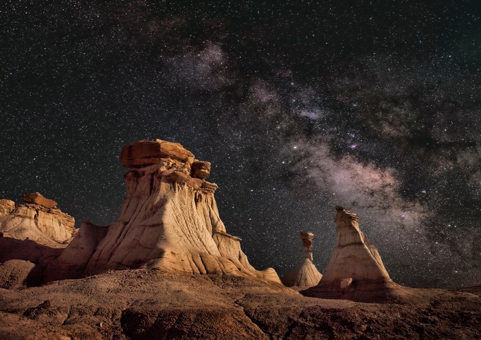 Valley of Dreams Hoodoos Under the Milky Way