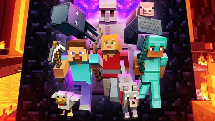 Minecraft characters and mobs in the Nether