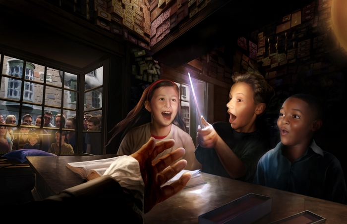 Children in Ollivanders Wand Shop from Harry Potter
