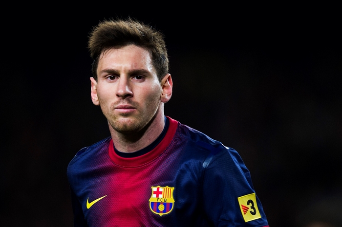 Lionel Messi in Barcelona FC kit