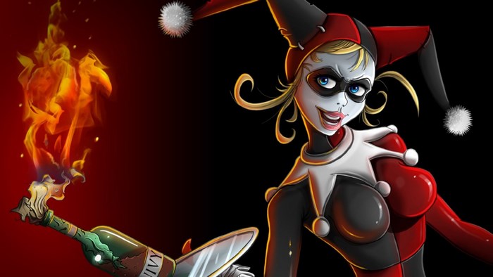 Harley Quinn with Molotov Cocktail