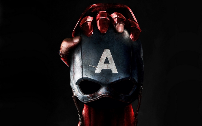 Captain America's Mask with Blood