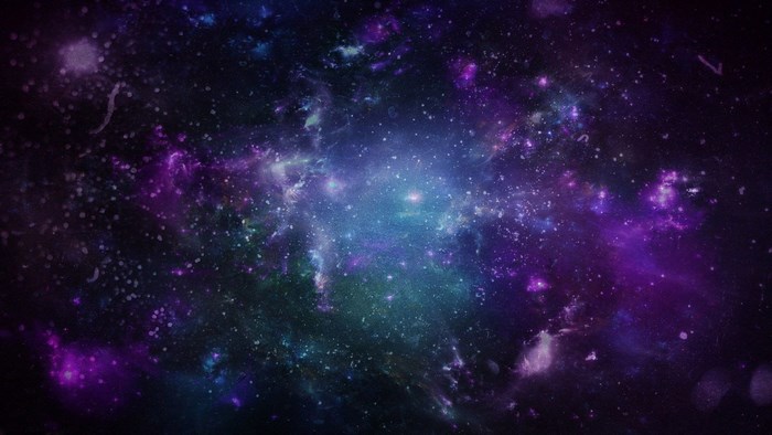 Galaxy background with purple and blue nebulae