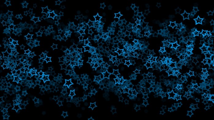 Blue stars on a black background