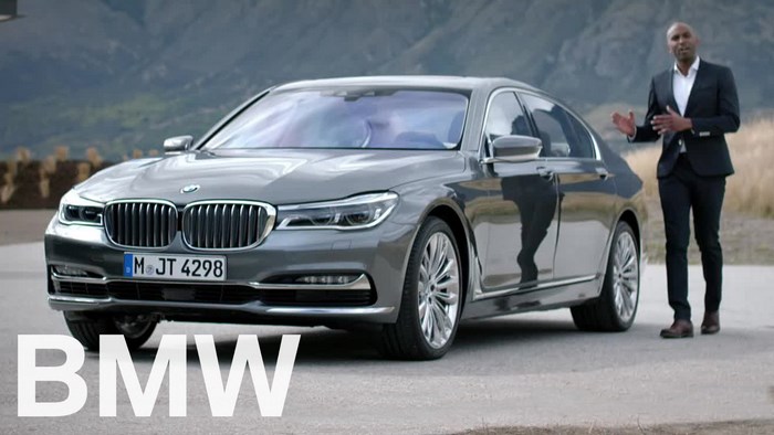 BMW car with a man in a suit