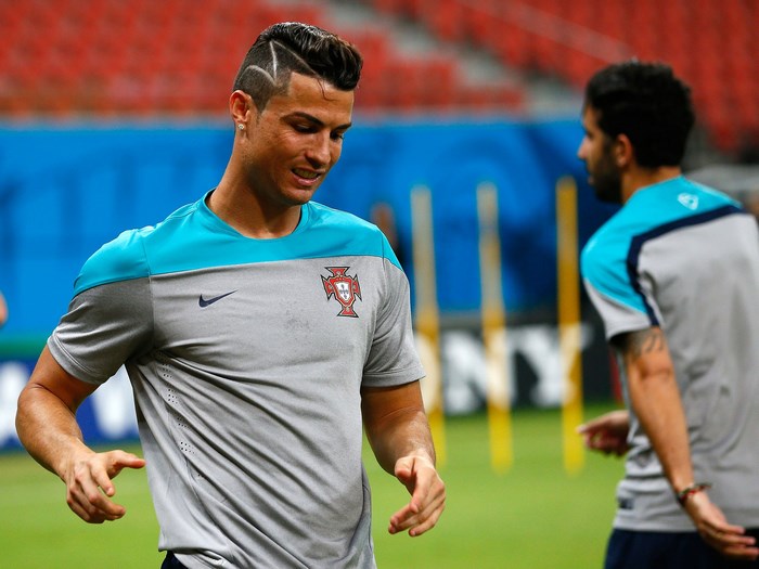 Cristiano Ronaldo in Portugal training kit