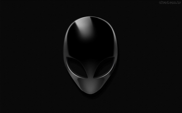 Alienware logo on black background