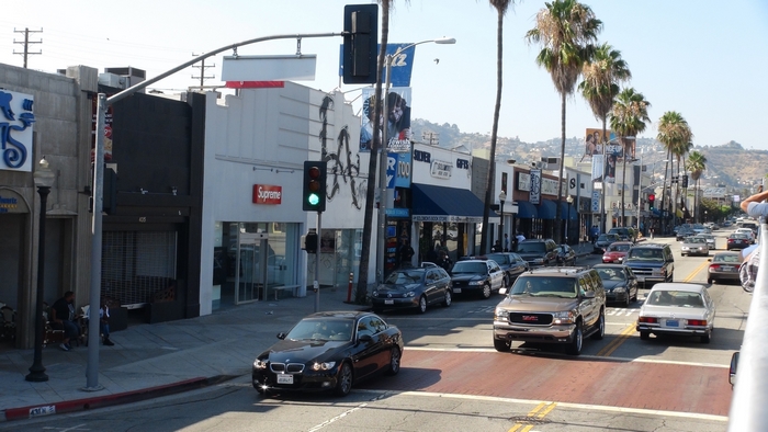 Supreme store on a street in Los Angeles