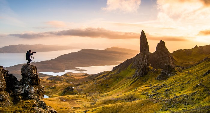 Old Man of Storr Mountain Range Panorama