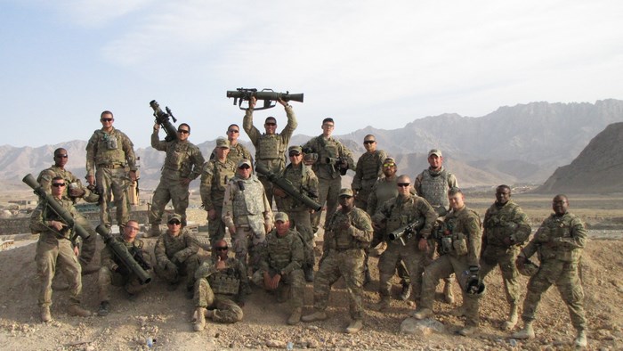 US Army soldiers with weapons in Afghanistan