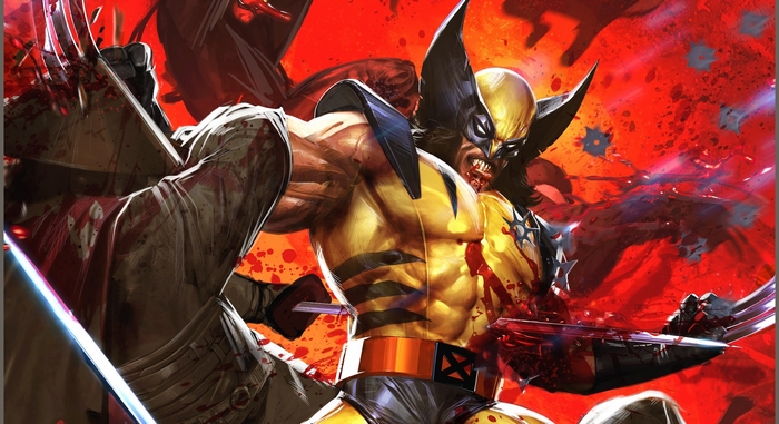 Wolverine in battle
