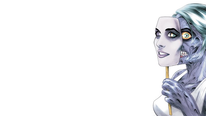 Liv Moore from iZombie holding a mask