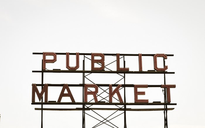 Public Market Sign in Seattle, Washington