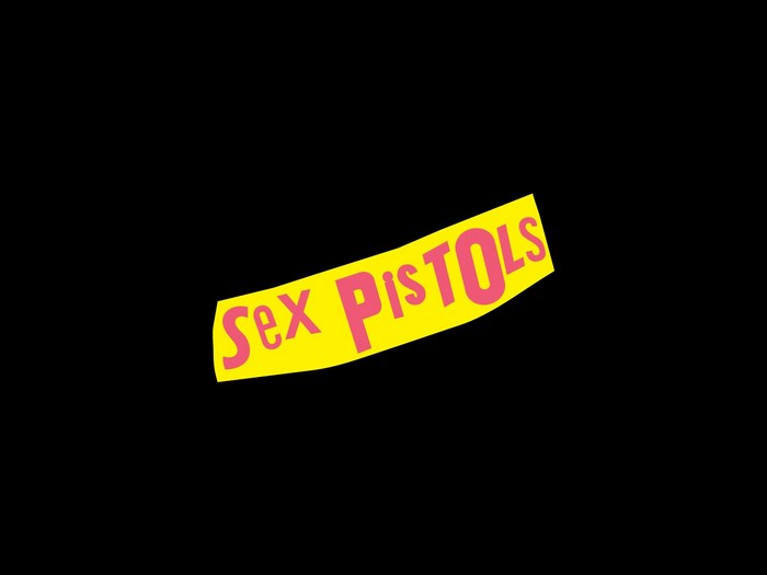Sex Pistols logo on black background