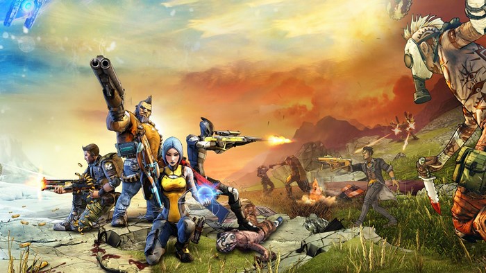 Borderlands 2 characters in action