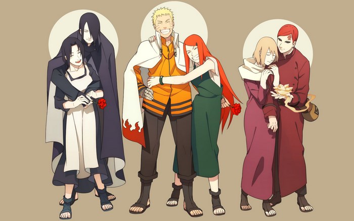 Naruto characters with their partners