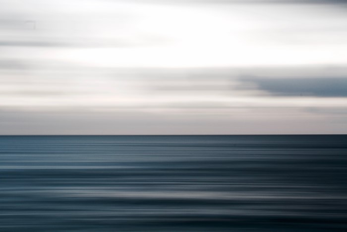 Abstract Seascape with Blurred Ocean and Sky
