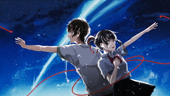 Taki and Mitsuha from Your Name