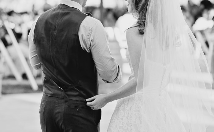 Bride and groom at a wedding