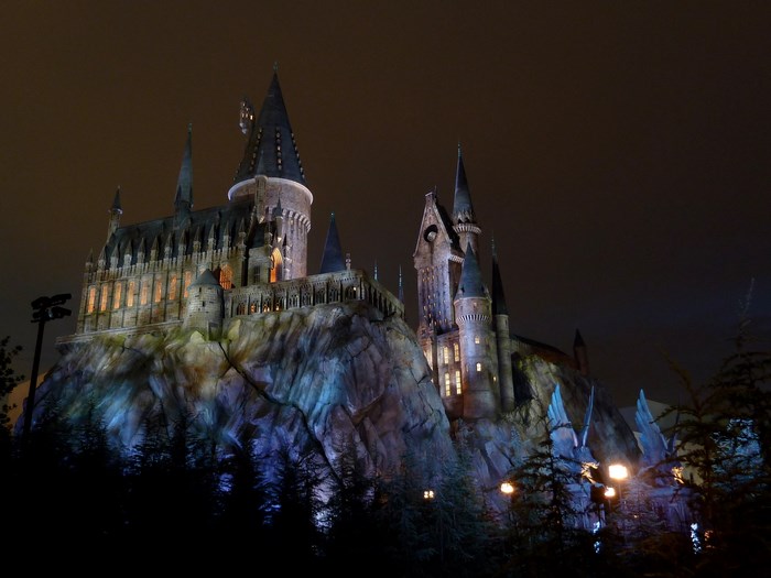 Hogwarts Castle at night