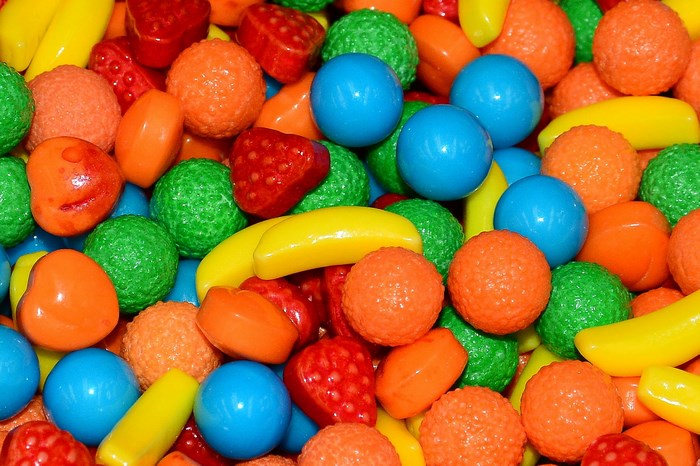 Assortment of colorful candies