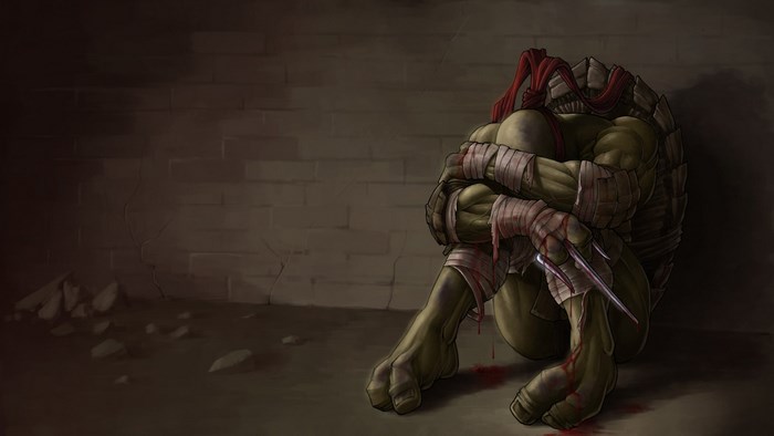 Raphael from Teenage Mutant Ninja Turtles injured
